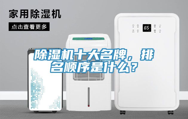 除濕機十大名牌，排名順序是什么？